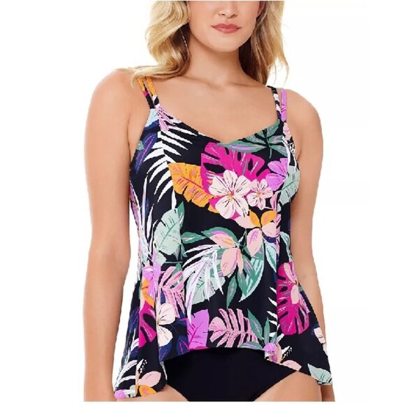 Swim Solutions Princess-Seam Tankini Top - Picture 1 of 8